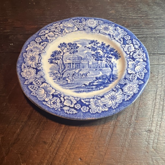 Staffordshire Other - Staffordshire Liberty Blue Monticello Bread & Butter Plate England